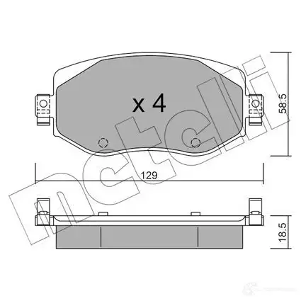 Тормозные колодки дисковые, комплект METELLI 1424834731 226 10 VXF28XK 22-1110-0 изображение 0