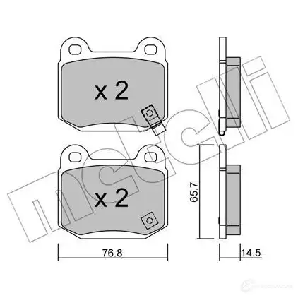Тормозные колодки дисковые, комплект METELLI 23323 215 80 1212794 22-0739-0 изображение 0