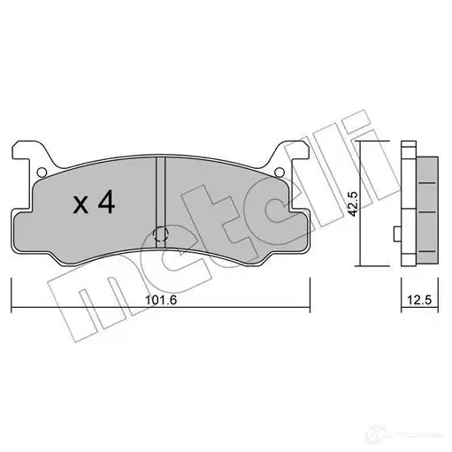 Тормозные колодки дисковые, комплект METELLI 1212342 22-0389-0 4CB0I 2000 8 изображение 0