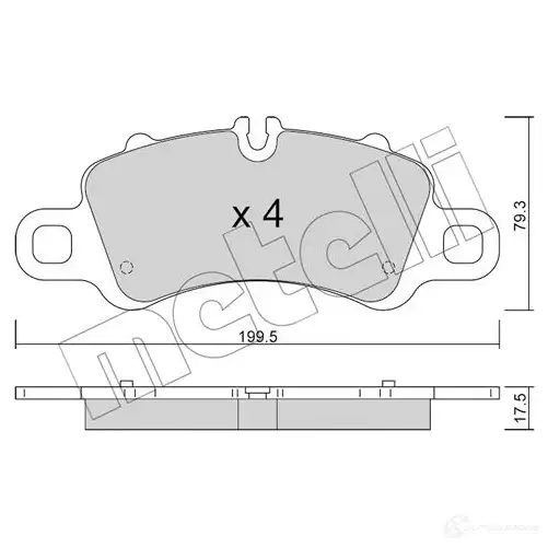 Тормозные колодки дисковые, комплект METELLI 22-1254-0 1437946944 T UK6NV4