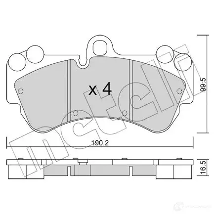 Тормозные колодки дисковые, комплект METELLI 1212679 W9Z4DVZ 23 692 22-0653-0 изображение 0