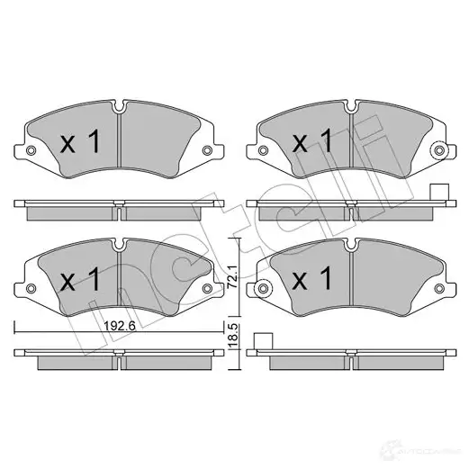 Тормозные колодки дисковые, комплект METELLI 25022 2 5021 22-0836-6 1212917 изображение 0
