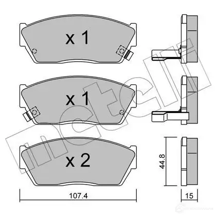 Тормозные колодки дисковые, комплект METELLI 2 0895 22-0054-2 1211808 21326 изображение 0