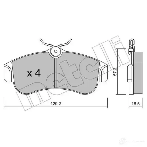 Тормозные колодки дисковые, комплект METELLI 22-0123-0 1211933 2 1546 MK1A7SU изображение 0