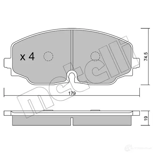 Тормозные колодки дисковые, комплект METELLI 1437952389 22-1171-0 PKB 9V