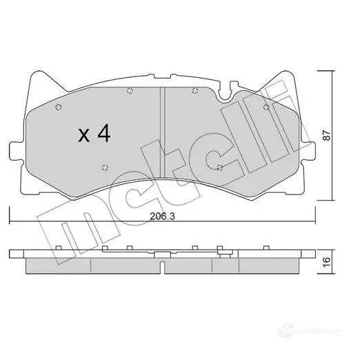 Тормозные колодки дисковые, комплект METELLI BC MS9 22-1271-0 1437946952
