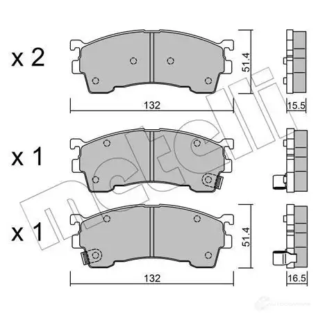 Тормозные колодки дисковые, комплект METELLI 1212097 240 04 22-0223-1 24005