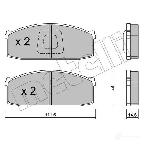 Тормозные колодки дисковые, комплект METELLI 207 18 22-0245-1 20853 1212125 изображение 0