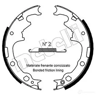 Тормозные колодки METELLI 6Q 671L 53-0349 1216539 8032747021071 изображение 0