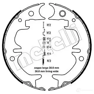 Барабанные колодки METELLI 8032747023259 53-0444K B B0TBRO 1216639 изображение 0