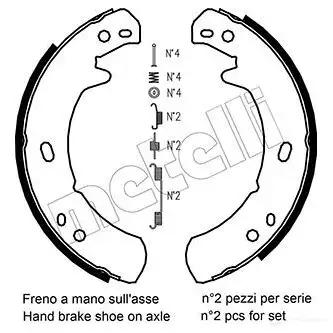 Барабанные колодки METELLI CQQ HLX 53-0373K 8032747021613 1216566