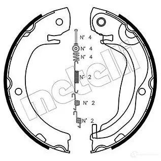 Барабанные колодки METELLI 53-0453K 0J E7E 1216652 8032747099421