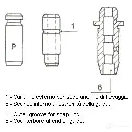 Направляющая втулка клапана METELLI 1205642 Q P3D2Y 8032747379301 01-2931