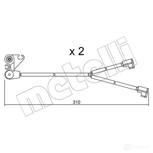 Датчик износа тормозных колодок METELLI ZVA2 E0 1217410 8032747145531 SU.170K