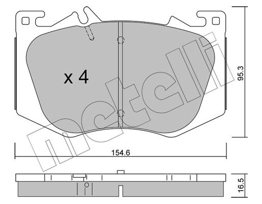 Тормозные колодки дисковые, комплект METELLI BMV 67M 22-1269-0 1439897324 изображение 0