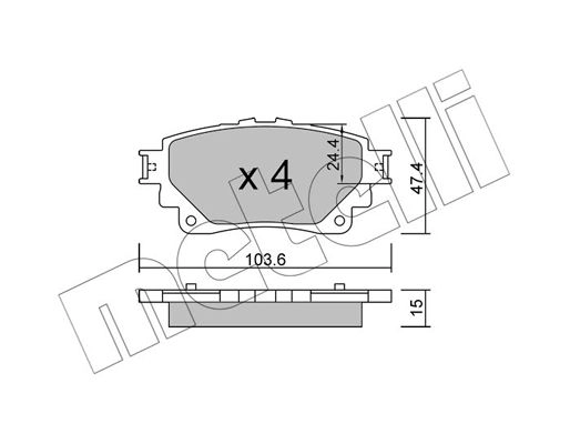 Тормозные колодки дисковые, комплект METELLI 1439897328 22-1290-0 0G 05I