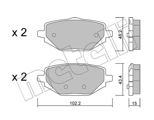 Тормозные колодки дисковые, комплект METELLI C ESFIG6 22-1324-0 1439897344 изображение 0