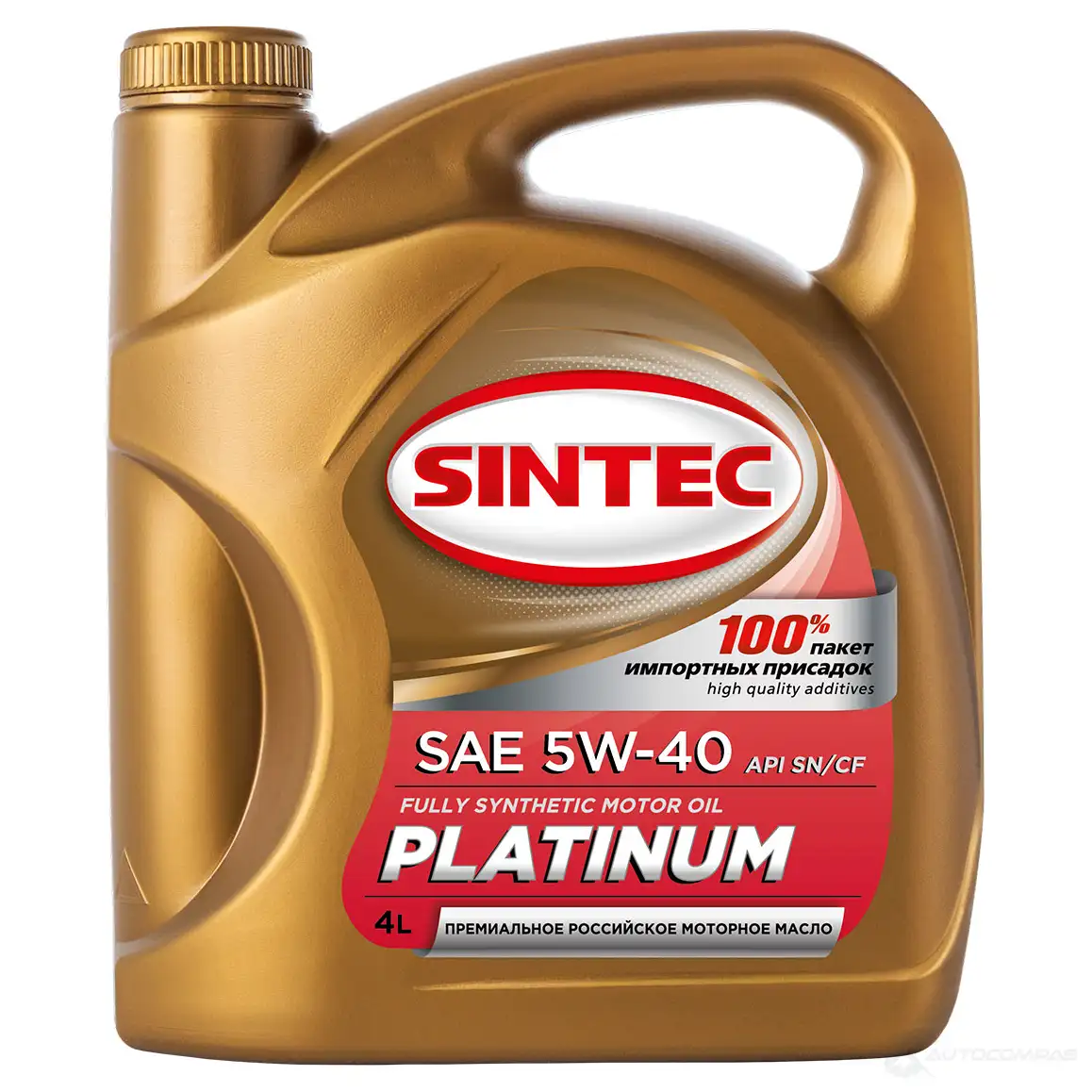 Моторное масло SINTEC PLATINUM SAE 5W-40 API SN/CF, ACEA A3/B4, 4 л SINTEC 801941 1439697136 TD W44 изображение 0