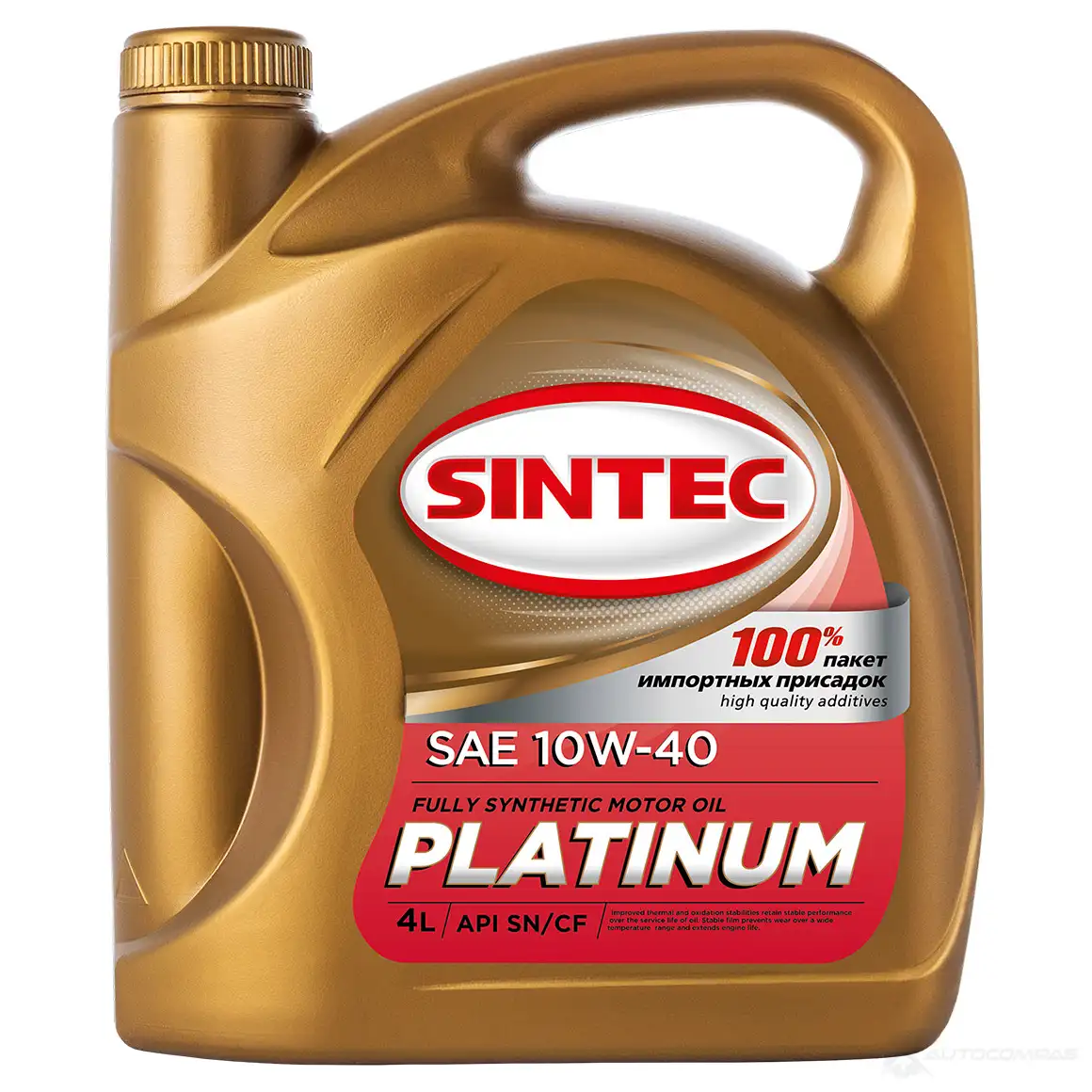 Моторное масло SINTEC PLATINUM SAE 10W-40 API SN/CF, 4 л SINTEC 1439697122 DFLTE 1 801958 изображение 0