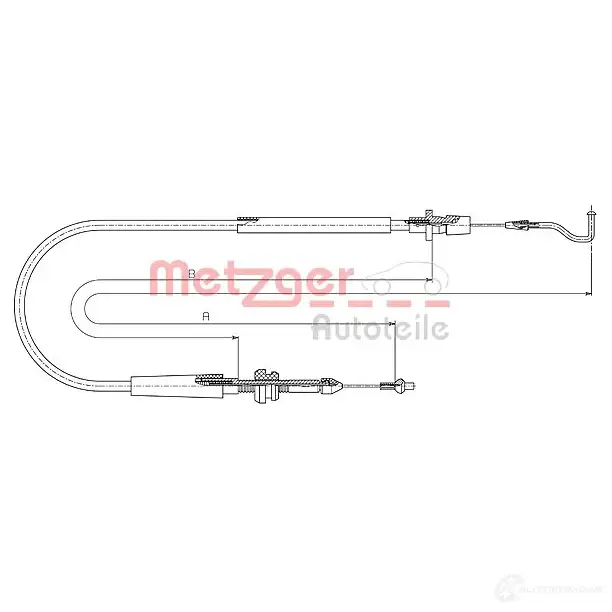 Трос газа METZGER 994504 11.0636 4250032404376 2AL 89 изображение 0