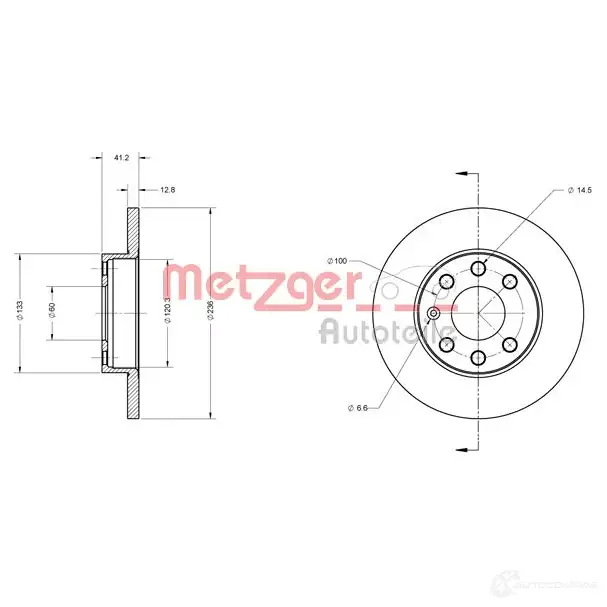 Тормозной диск METZGER 928D V3 1009128 4250032638115 6110014 изображение 0