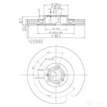 Тормозной диск METZGER 25081v 1423328296 8020584250815 KQLO U9F