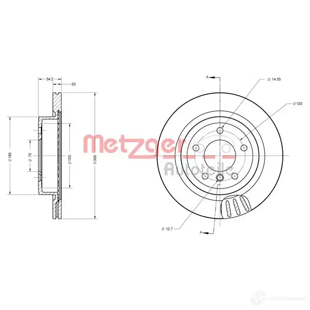 Тормозной диск METZGER 4250032644710 6110673 1009701 S 08DI - Изображение 1