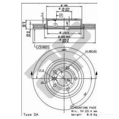 Тормозной диск METZGER 24817v 1004271 8020584014721 NWFQ R изображение 0