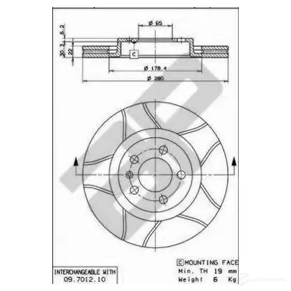 Тормозной диск METZGER 1423328724 8020584011447 ZVF N6 x24691 - Изображение 1