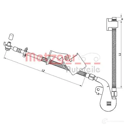 Тормозной шланг METZGER 4110753 1004914 4250032562977 JBQ 37I