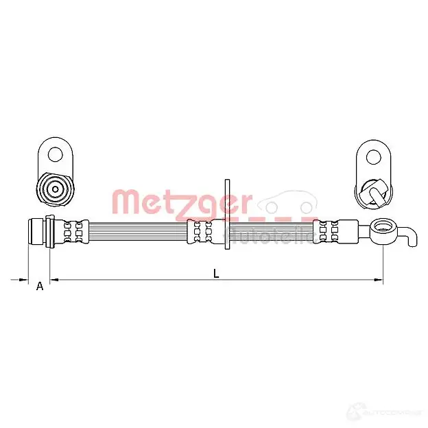 Тормозной шланг METZGER TA4 G2 1211882837 4250032739478 4111562 изображение 0