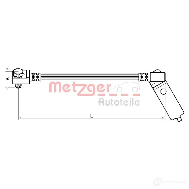 Тормозной шланг METZGER 4112546 1005308 4250032657512 R7 982A изображение 0