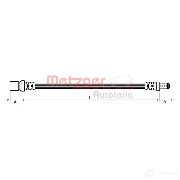 Тормозной шланг METZGER 4110315 4250032658373 1004725 X2 Q0VP