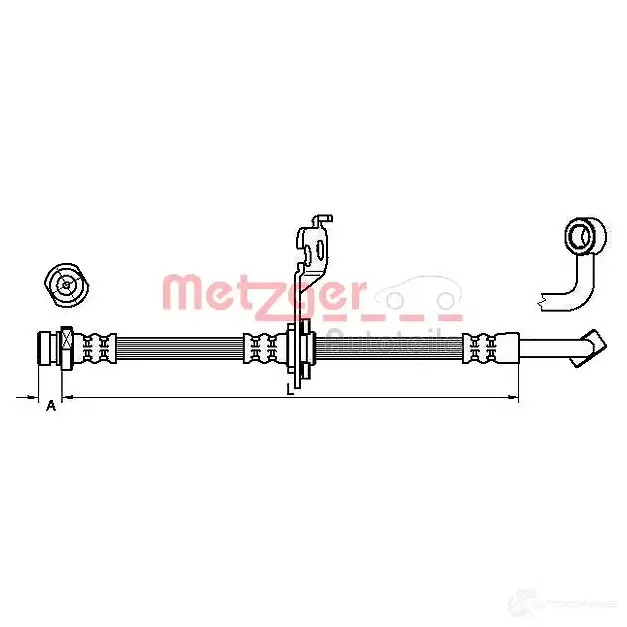 Тормозной шланг METZGER 4250032657666 4110453 1004805 XL LIJA