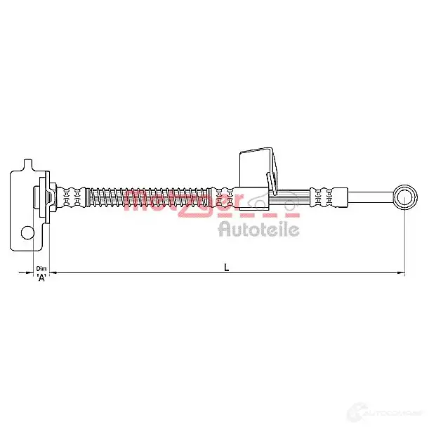 Тормозной шланг METZGER 4250032560874 ESFK 3M 4110137 1004637