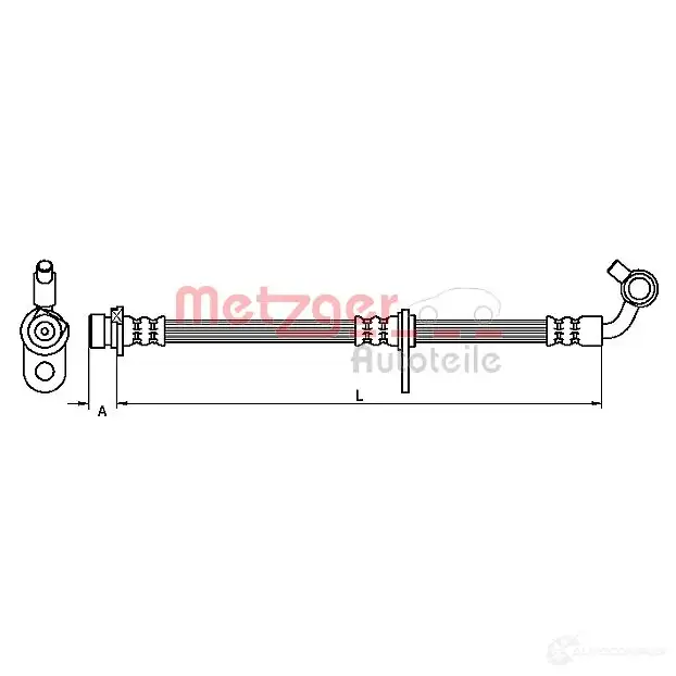 Тормозной шланг METZGER M XOL2 4250032659561 4111080 1005087 изображение 0