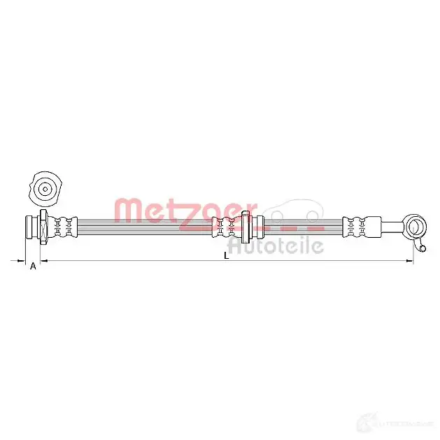 Тормозной шланг METZGER 4250032658359 4111252 0CZC P 1005154