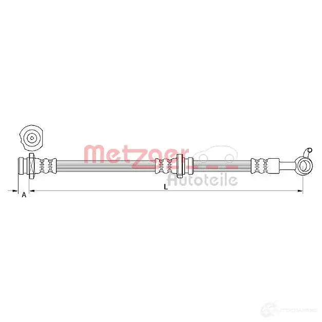 Тормозной шланг METZGER S AYZRGU 1005153 4111251 4250032658342