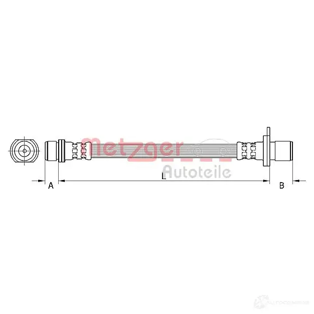 Тормозной шланг METZGER 1211882789 4250032739317 4111501 U OUJ1 изображение 0