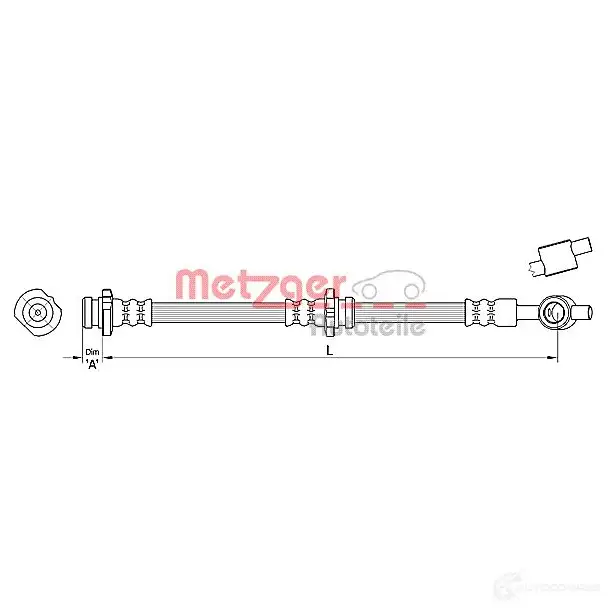 Тормозной шланг METZGER 4250032561970 4110384 1004766 6 EDNTH