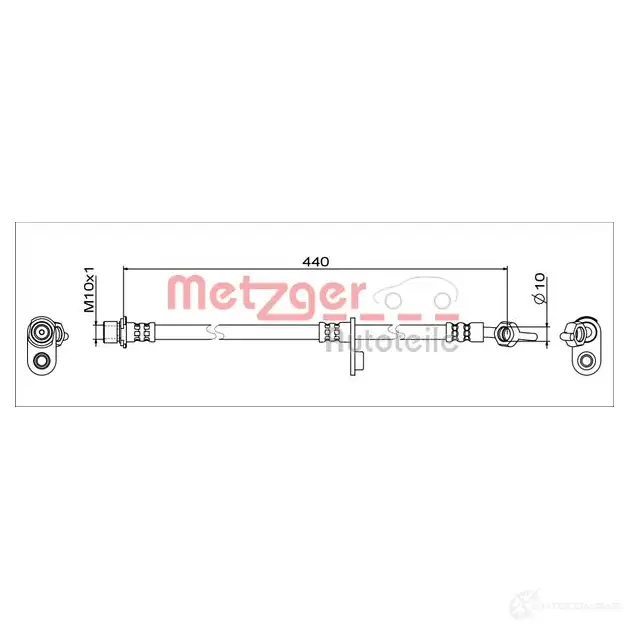 Тормозной шланг METZGER 49KVWP 3 4111649 1437618367