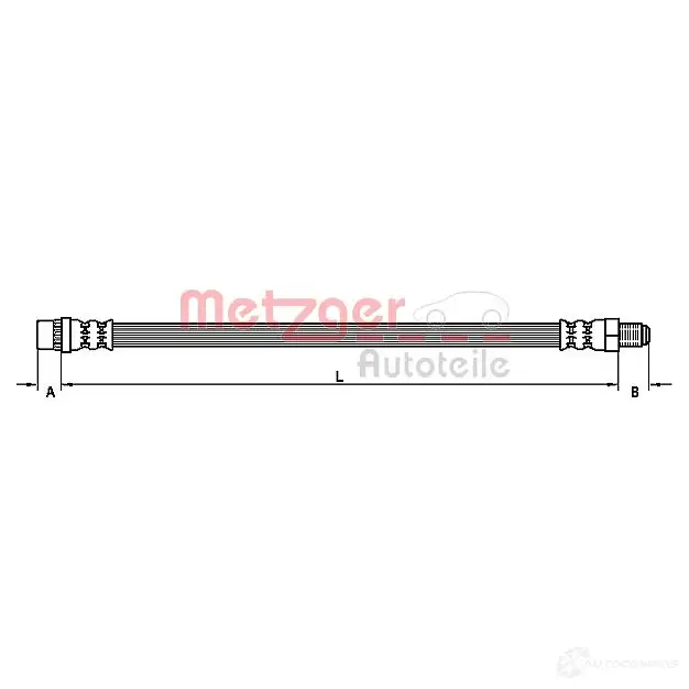 Тормозной шланг METZGER 4110458 4250032658410 OAAG 09 1004808