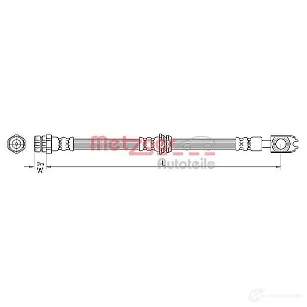 Тормозной шланг METZGER 1004793 4250032562182 4110439 Q 1BME изображение 0
