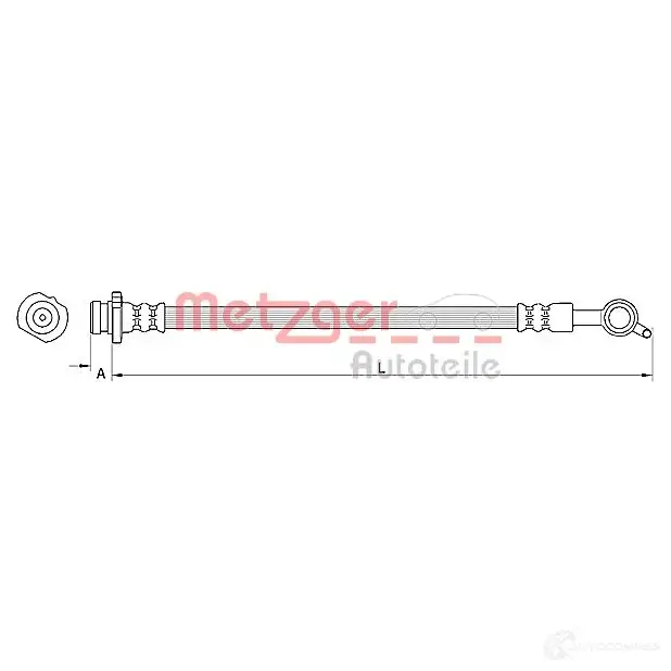 Тормозной шланг METZGER 4110849 4250032563196 1004961 ZTB KR