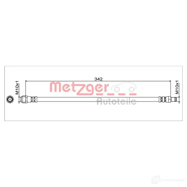 Тормозной шланг METZGER 1437618640 4111787 2OAO Z