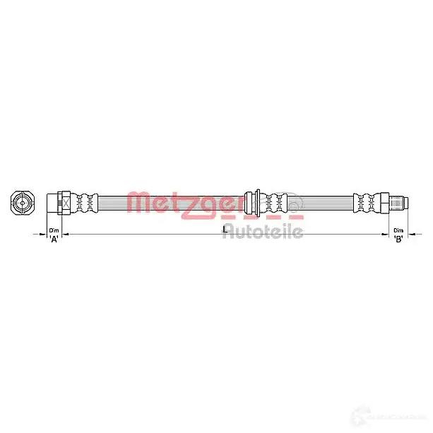 Тормозной шланг METZGER 4250032562359 1004820 SMZC M 4110479