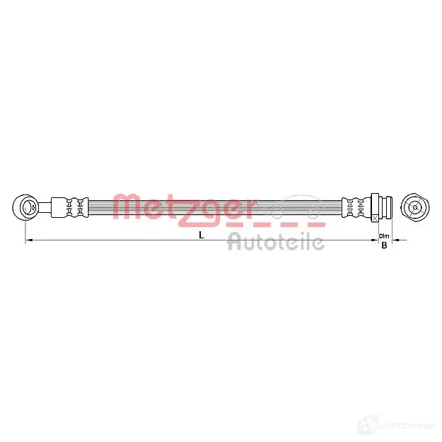 Тормозной шланг METZGER 2IOV C 4110717 4250032562861 1004895 изображение 0