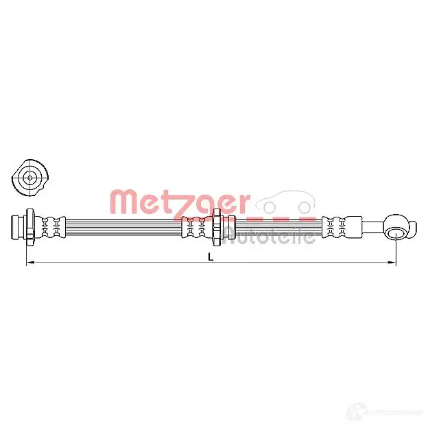Тормозной шланг METZGER RZ7VT D0 1004814 4250032562304 4110471