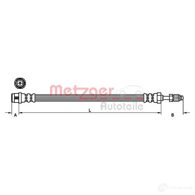 Тормозной шланг METZGER 4250032658885 4110120 2P LT7 1004626