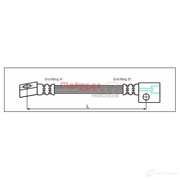 Тормозной шланг METZGER 4250032565008 1005316 4112810 VI S3IH8
